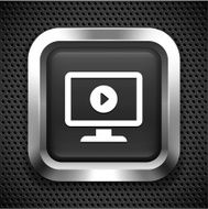 Desktop with Media Player on Black Square Button