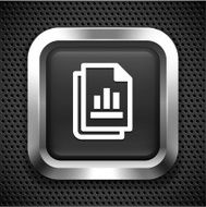 Document with Bar Graph on Black Square Button