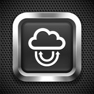 Download Cloud on Black Square Button