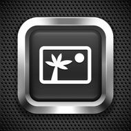 Photo Album on Black Square Button