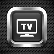 TV on Black Square Button