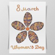 Greeting card with March 8 N5