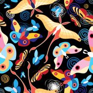 pattern multicolored butterflies