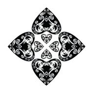 beautiful silhouette of the heart N2
