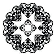 beautiful silhouette of the heart N3