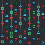 Background circle triangle square N10