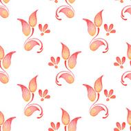 Abstract watercolor branch 2 Floral pattern Seamless vector background 3