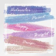Light blue pink love banner background on chalk pencil style