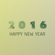 Simple Colorful New Year Card Background Design Template - 2016