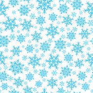 Seamless pattern of snowflakes blue on white N5