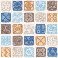 Vector watercolor mosaic tiles background