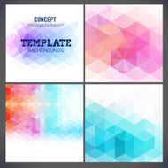 Abstract geometric backgrounds of a triangle