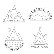 Thin Line Mountain Camp Labels and Emblems