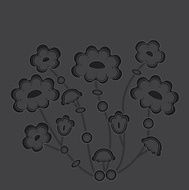 Bright floral elements in vector N3