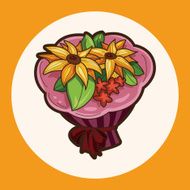 flower bouquet theme elements vector eps N4