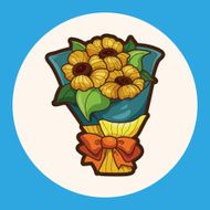 flower bouquet theme elements vector eps N9