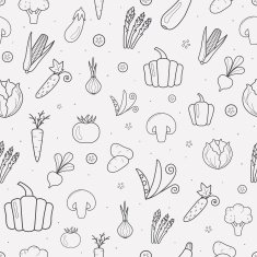 Vegetables seamless pattern N15