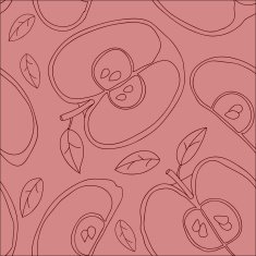 Colorful backgound with vector seamless apples
