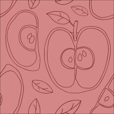 Colorful backgound with vector seamless apples N3