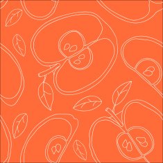 Colorful backgound with vector seamless apples N9
