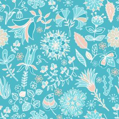 Vector seamless flowers pattern N8