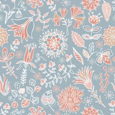 Vector seamless flowers pattern N10