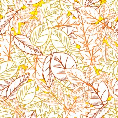 Seamless Hand Drawn Leaf Pattern N2