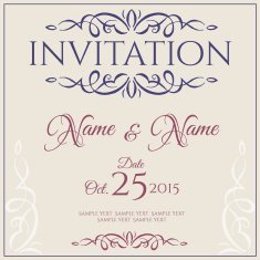 Invitation card design Vector illustration