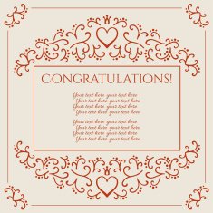 Congratulations card design Vector illustration