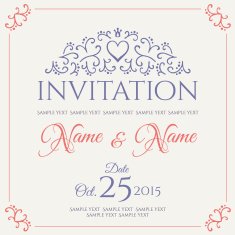Invitation card design Vector illustration N2
