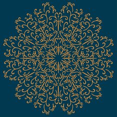 Vintage ornamental round pattern Vector illustration