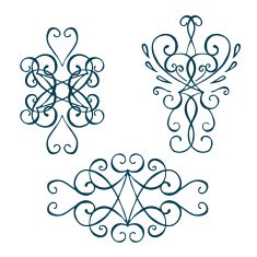 Calligraphic design element vintage pattern N2