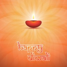 Happy Diwali Card - Vector Background Illustration N2