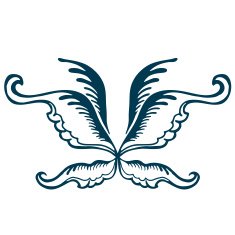Calligraphic design element vintage pattern N7