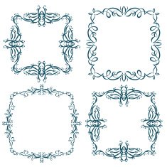 Calligraphic design element vintage pattern N12