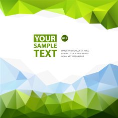 Frame from triangle abstract background with text Vector illust N2