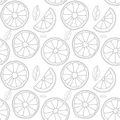 Vector background Oranges fruit seamless pattern