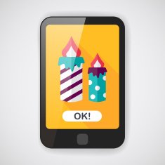 Candle flat icon with long shadow eps10 N2