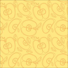 Colorful backgound with vector seamless apples N10