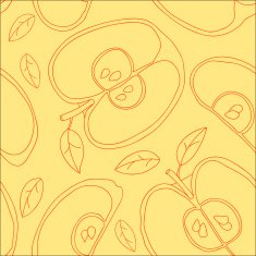 Colorful backgound with vector seamless apples N11