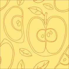 Colorful backgound with vector seamless apples N13