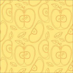 Colorful backgound with vector seamless apples N14
