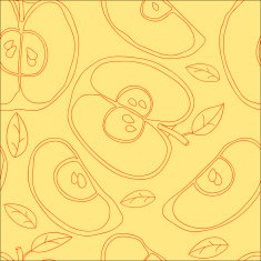 Colorful backgound with vector seamless apples N15