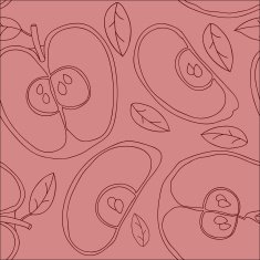 Colorful backgound with vector seamless apples N17