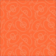 Colorful backgound with vector seamless apples N19