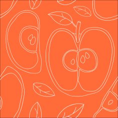 Colorful backgound with vector seamless apples N20