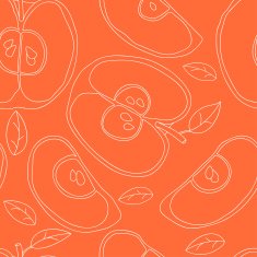 Colorful backgound with vector seamless apples N22
