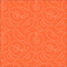 Colorful backgound with vector seamless apples N23