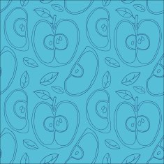 Colorful backgound with vector seamless apples N34