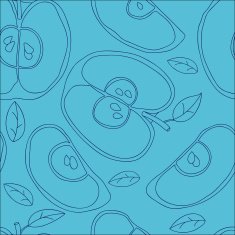 Colorful backgound with vector seamless apples N35